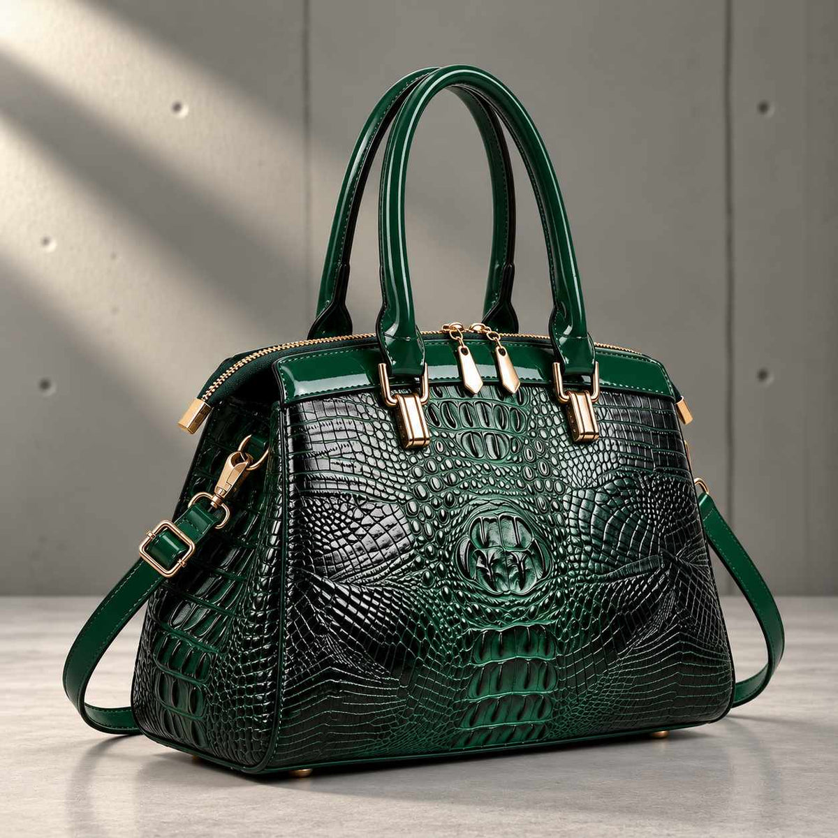 Vittoria Croc-Embossed Handbag