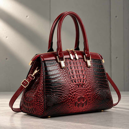 Vittoria Croc-Embossed Handbag