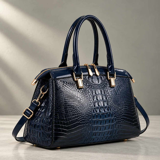 Vittoria Croc-Embossed Handbag