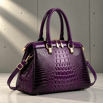 Vittoria Croc-Embossed Handbag