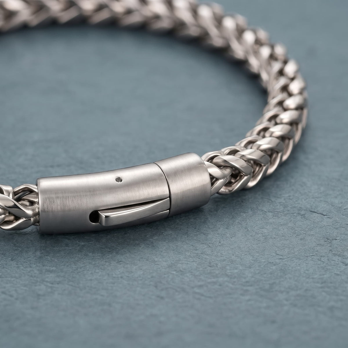Lorenzo stainless steel chain link bracelet, view 10