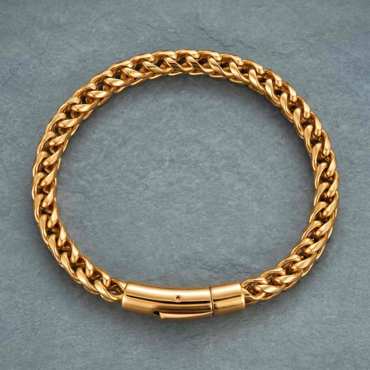 Lorenzo stainless steel chain link bracelet, view 8
