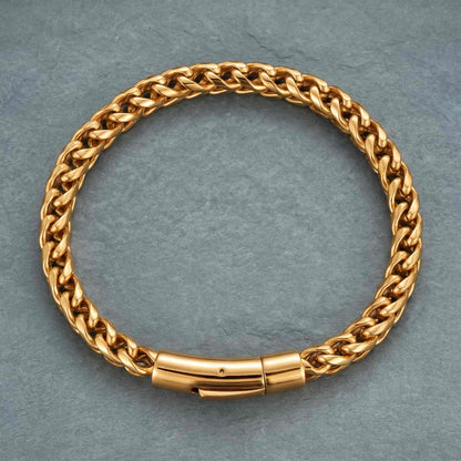 Lorenzo stainless steel chain link bracelet, view 8