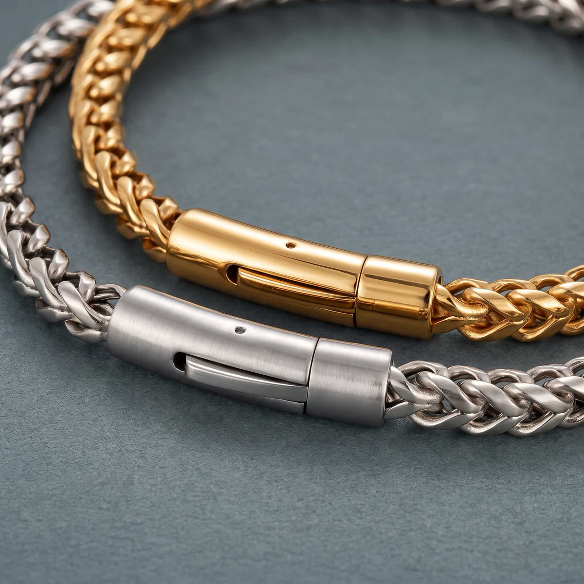 Lorenzo stainless steel chain link bracelet, view 5