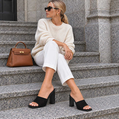 Elara Knit Heel Sandals