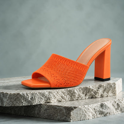 Elara Knit Heel Sandals