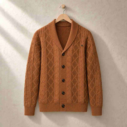 Ashford cable knit shawl collar cardigan