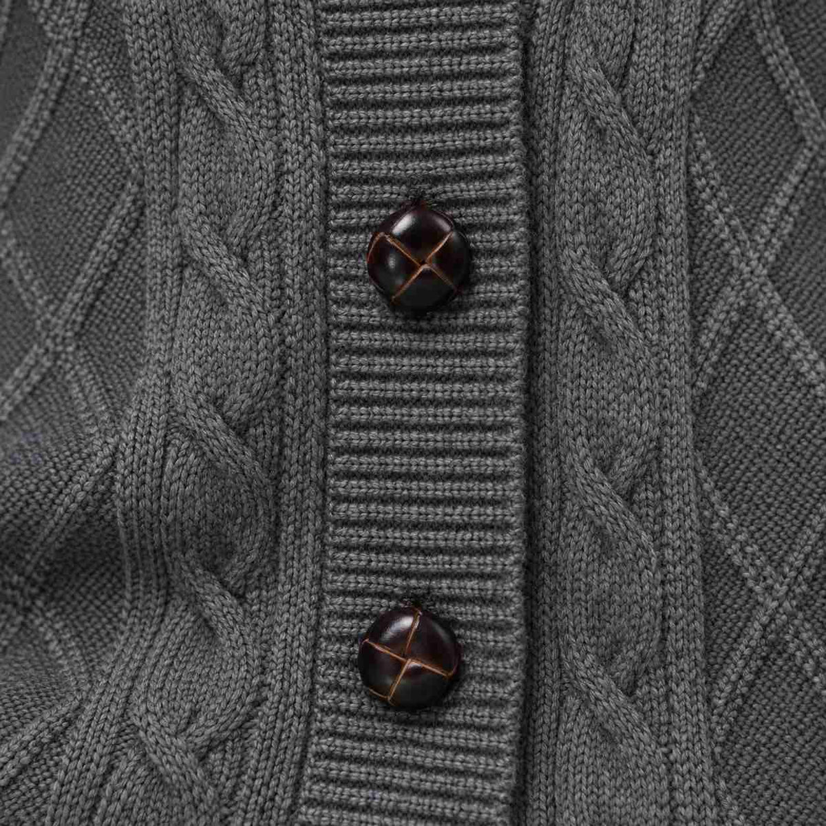 Ashford cable knit shawl collar cardigan, view 13