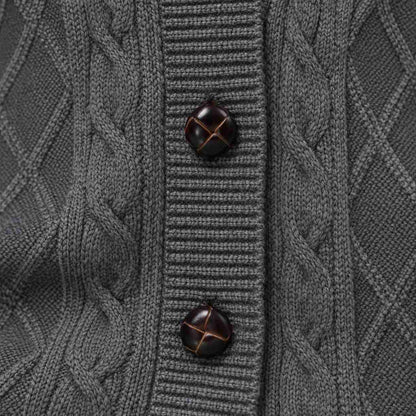 Ashford cable knit shawl collar cardigan, view 13