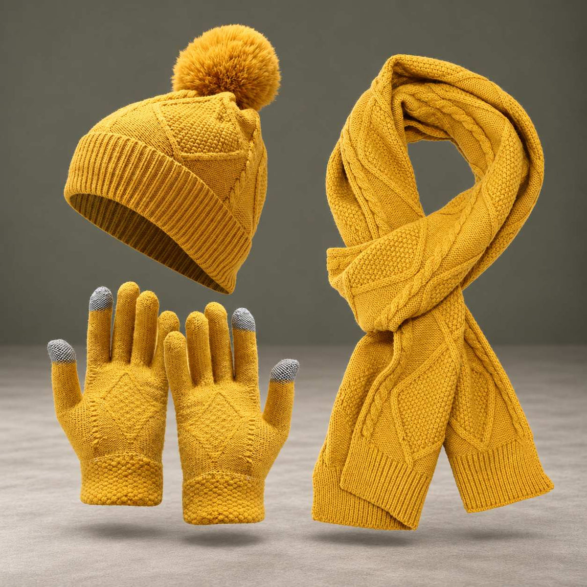 Elara | Women’s Cable Knit Winter Set