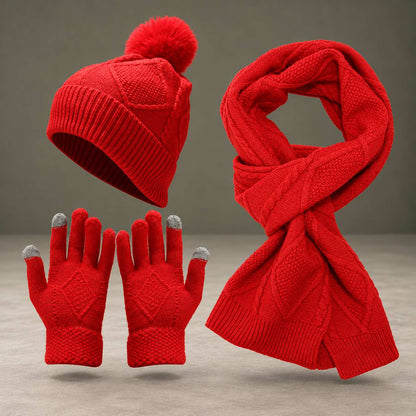 Elara | Women’s Cable Knit Winter Set
