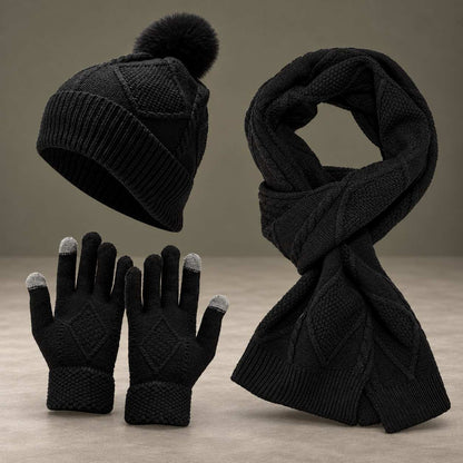 Elara | Women’s Cable Knit Winter Set