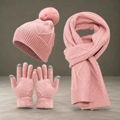 Elara | Women’s Cable Knit Winter Set