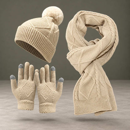 Elara | Women’s Cable Knit Winter Set